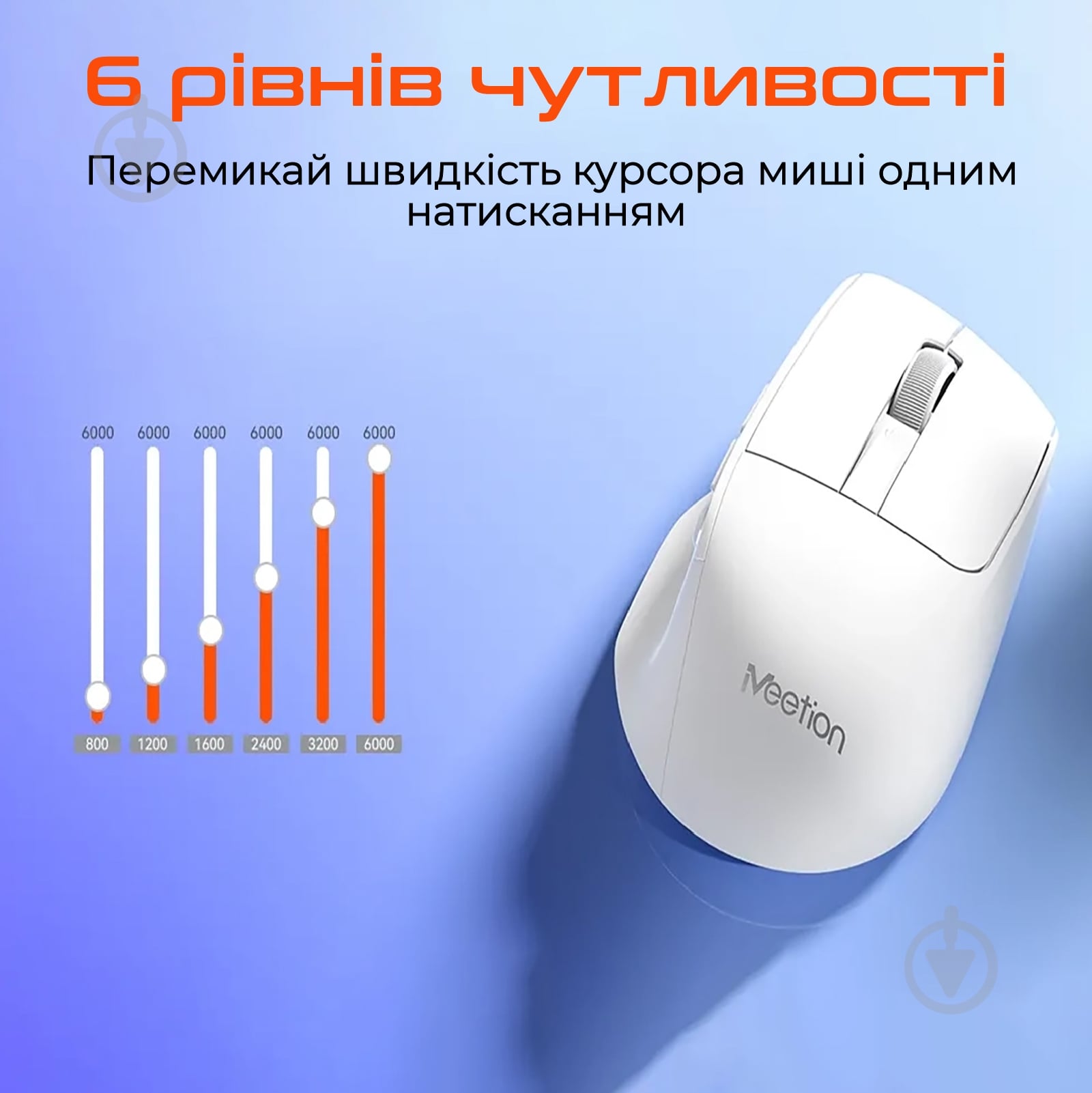 Мышка беспроводная Meetion Anywhere3 white (MT-Anywhere3-B) - фото 3