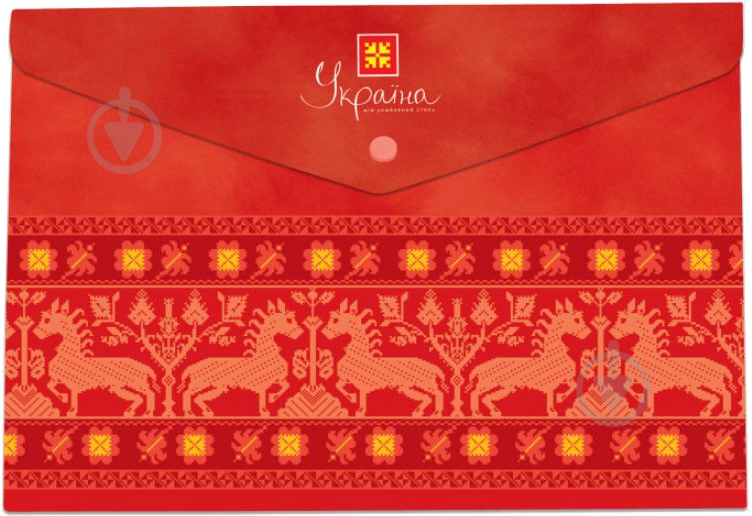 Папка-конверт А4 непрозрачная на кнопке красная Optima - фото 1 Папка-конверт А4 непрозрачная на кнопке красная Optima - фото 1