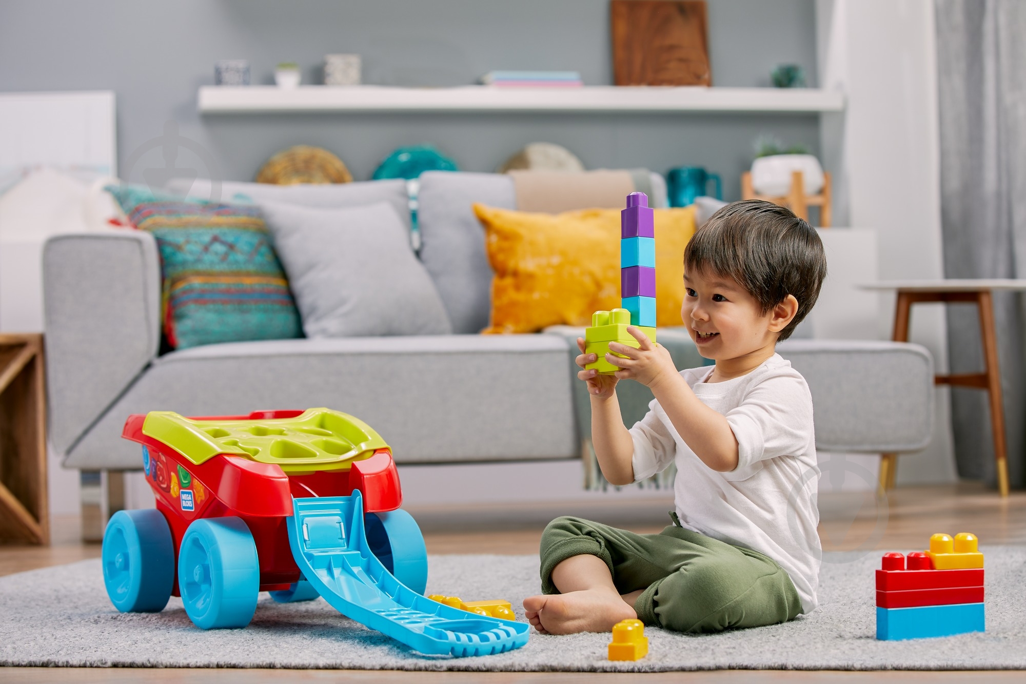 Игрушка-конструктор Mega Bloks Сортируем кубики FVJ47 - фото 4 Игрушка-конструктор Mega Bloks Сортируем кубики FVJ47 - фото 4