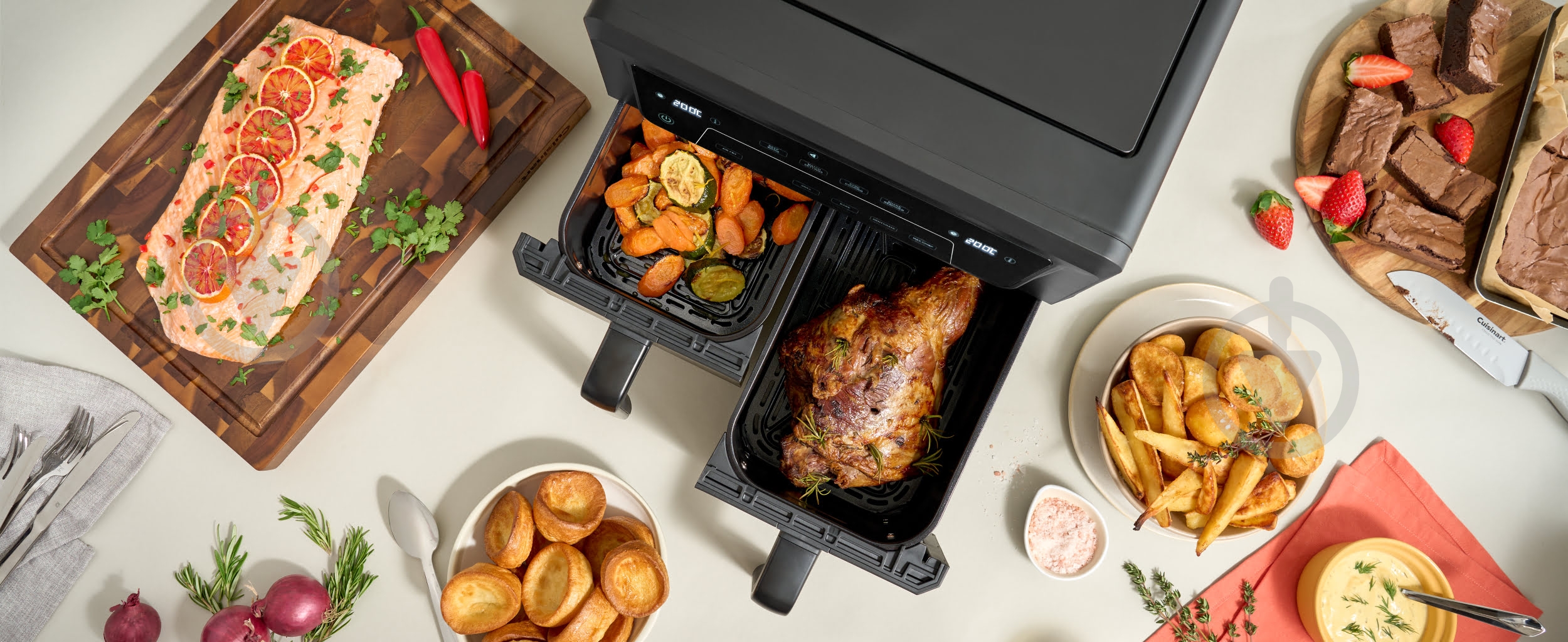 Мультипечь Cuisinart AIR-TWIN 10.4L AFD10OBLE - фото 12