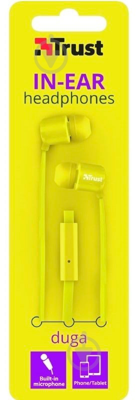 Наушники Trust Duga Mic Neon yellow (22744) - фото 4