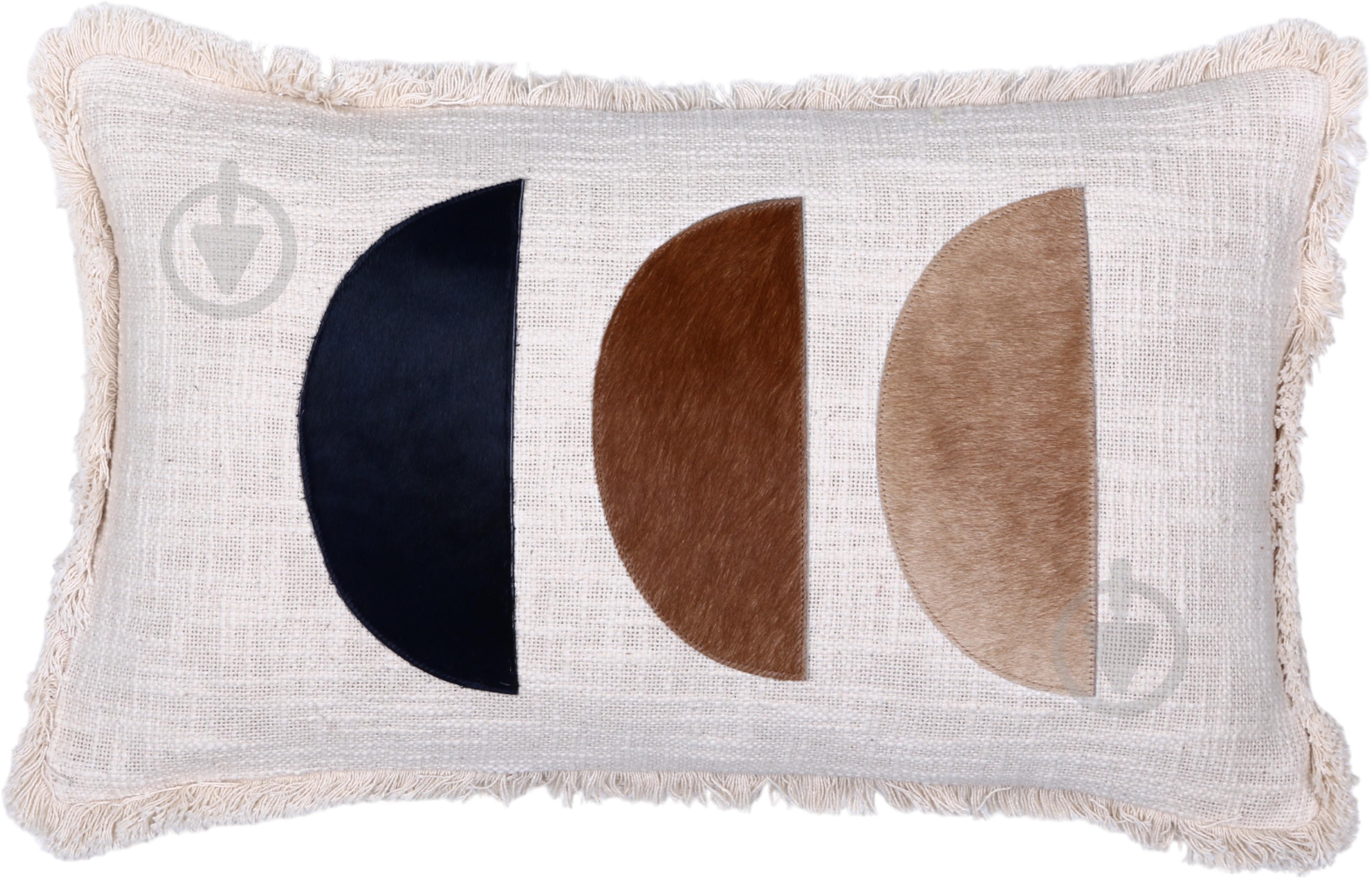 Наволочка декоративна Hairon 30x50 см коричневий із бежевим PANACHE - фото 1 Наволочка декоративна Hairon 30x50 см коричневий із бежевим PANACHE - фото 1