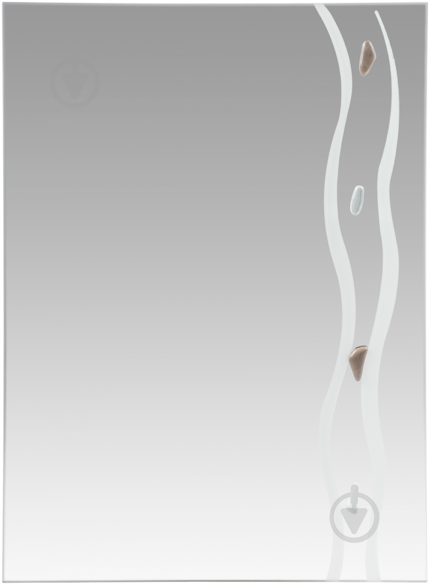 Зеркало ТЕТРА №11а 710х510 мм. капли матовое - фото 1