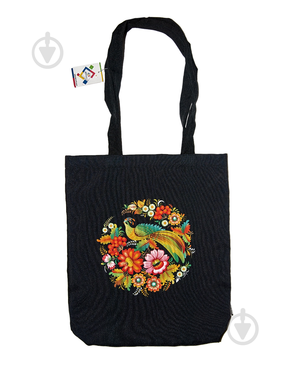 Сумка-шопер 4PROFI Розпис чорний із візерунком - фото 3