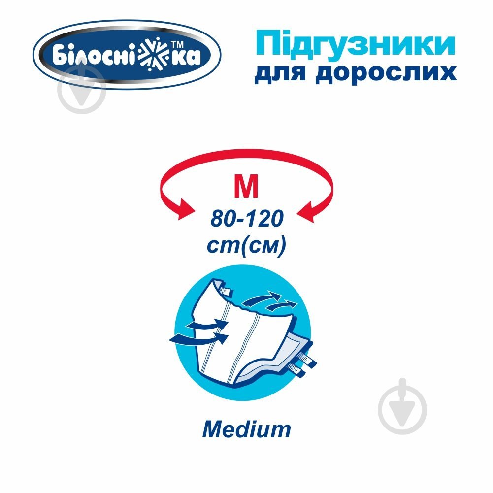 Підгузки-трусики Білосніжка Medium 30 шт. - фото 3