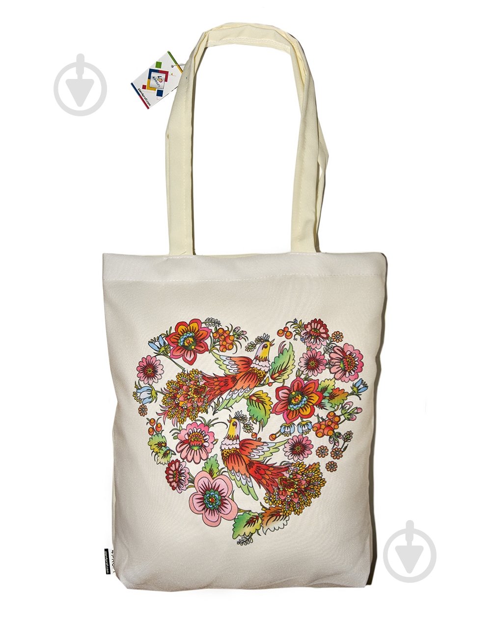 Сумка-шоппер 4PROFI Роспись белый с рисунком - фото 1