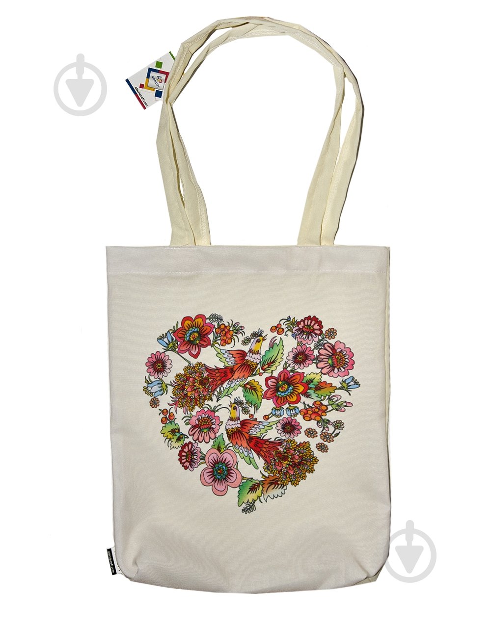 Сумка-шоппер 4PROFI Роспись белый с рисунком - фото 3