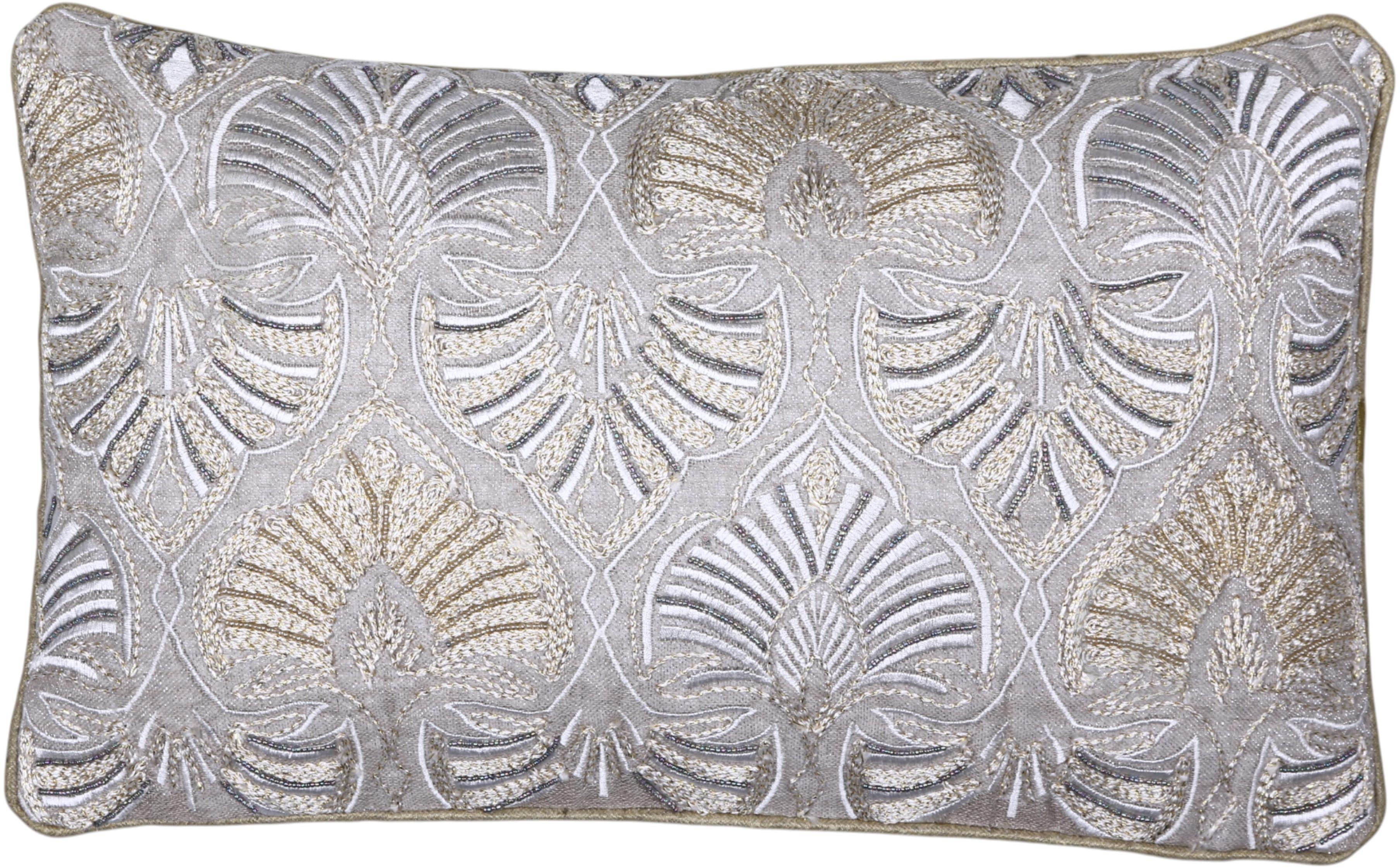 Наволочка декоративна Lurex Line з ручною вишивкою 30x50 см пшеничний PANACHE - фото 1 Наволочка декоративна Lurex Line з ручною вишивкою 30x50 см пшеничний PANACHE - фото 1