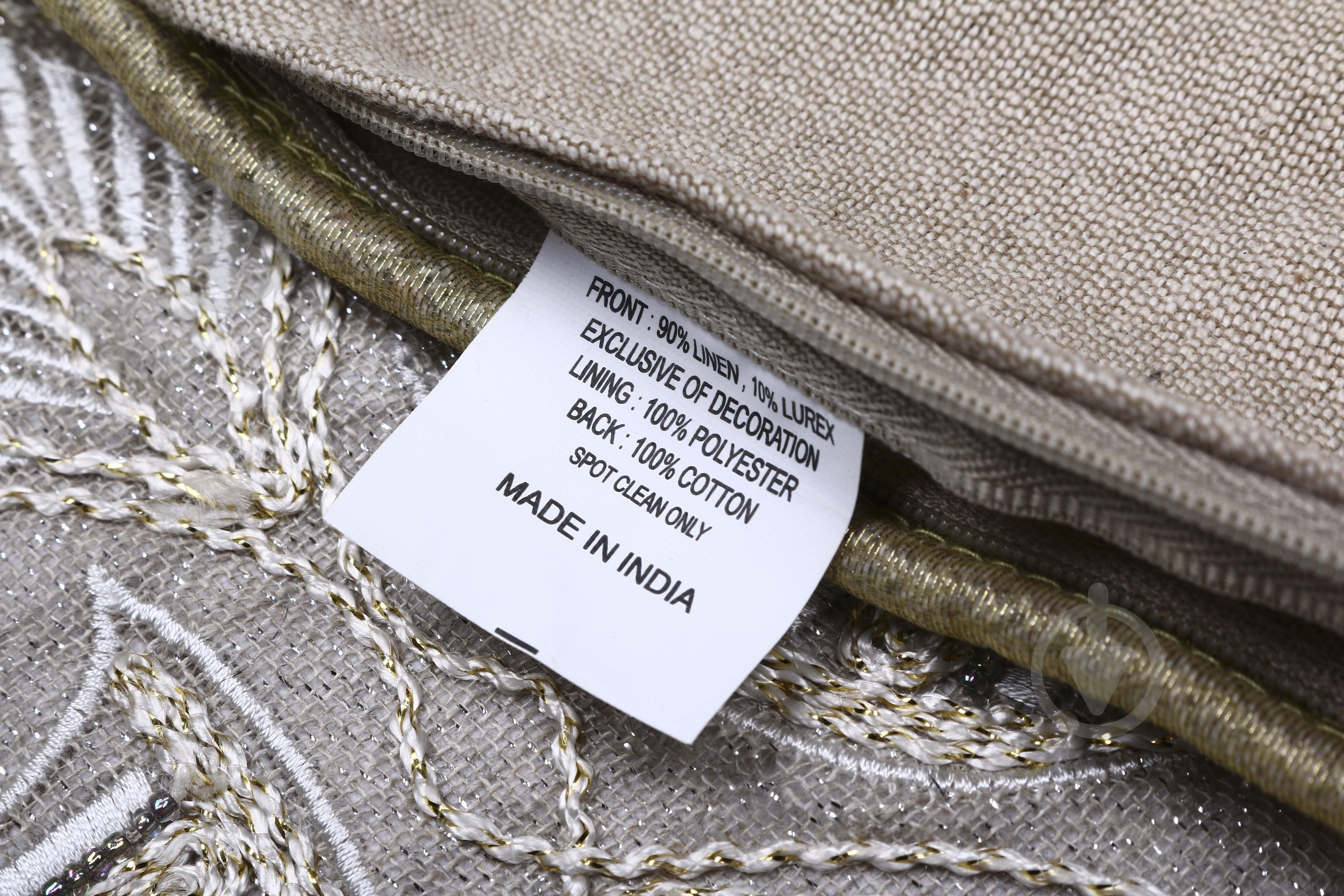 Наволочка декоративна Lurex Line з ручною вишивкою 30x50 см пшеничний PANACHE - фото 3 Наволочка декоративна Lurex Line з ручною вишивкою 30x50 см пшеничний PANACHE - фото 3