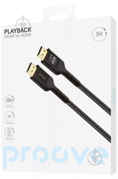 Кабель Proove PlayBack HDMI - HDMI 5 м черный (DCP520003601) - фото 2 Кабель Proove PlayBack HDMI - HDMI 5 м черный (DCP520003601) - фото 2