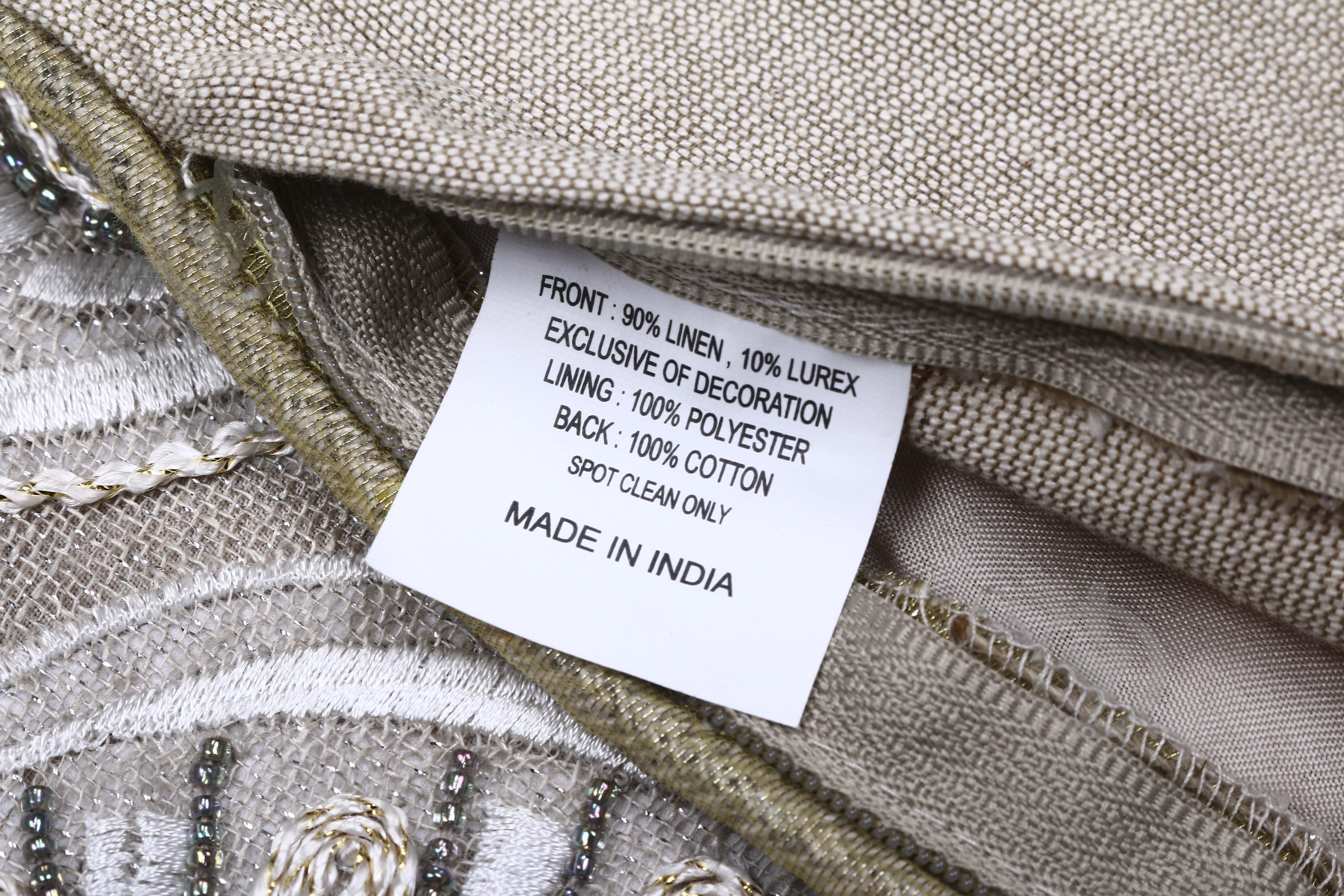 Наволочка декоративна Lurex Line з ручною вишивкою 45x45 см PANACHE - фото 3