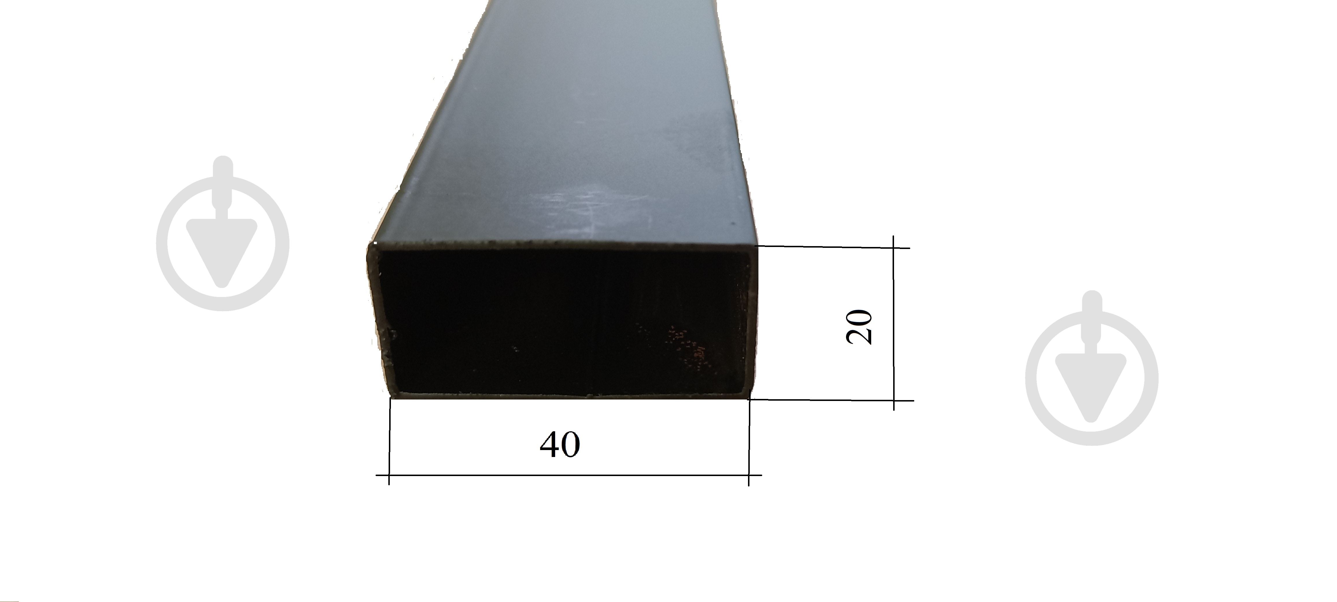 Труба декоративная тонкостенная прямоугольная черная - фото 3