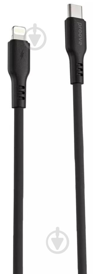 Кабель Proove Rebirth Type-C - Lightning 27W 1 м чорний (CCRE60002101) - фото 1