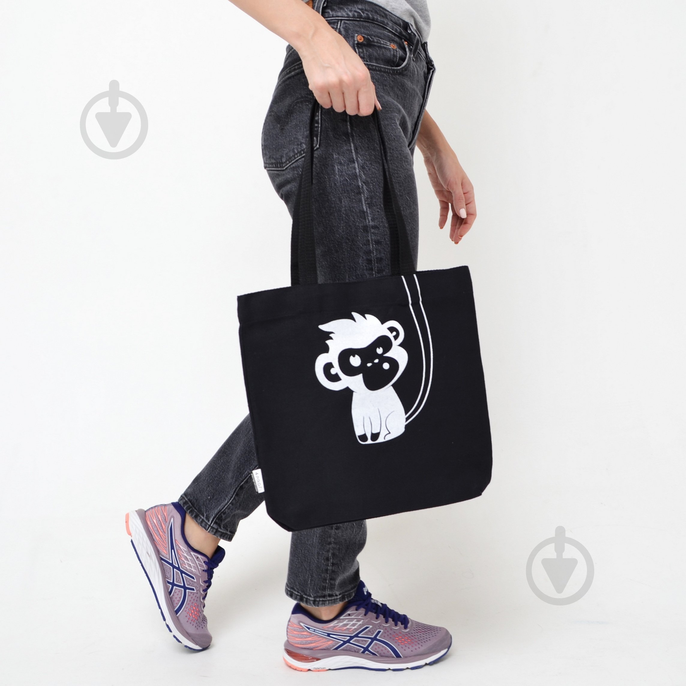 Экосумка из диагонали Monkey 33.5х34 см - фото 3