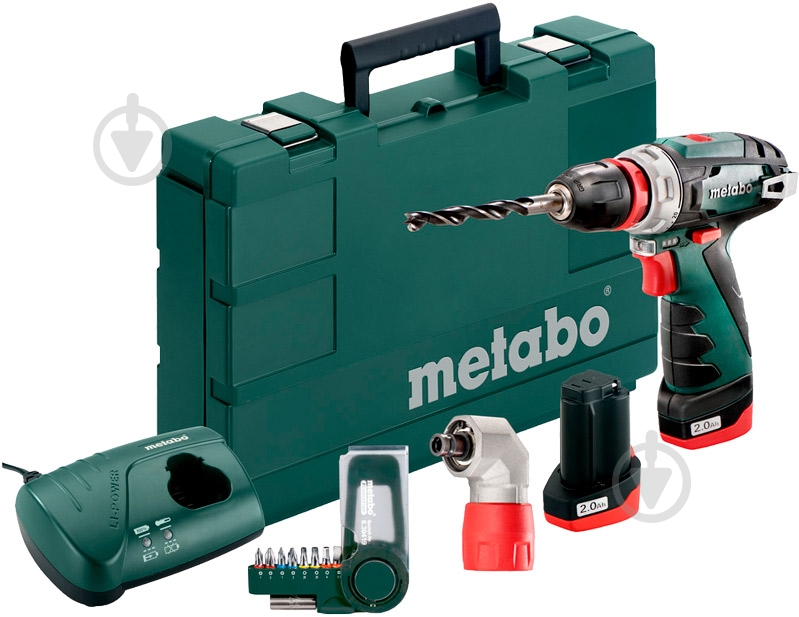Шуруповерт акумуляторний Metabo PowerMaxx BS Quick Basic Set 600156910 - фото 1
