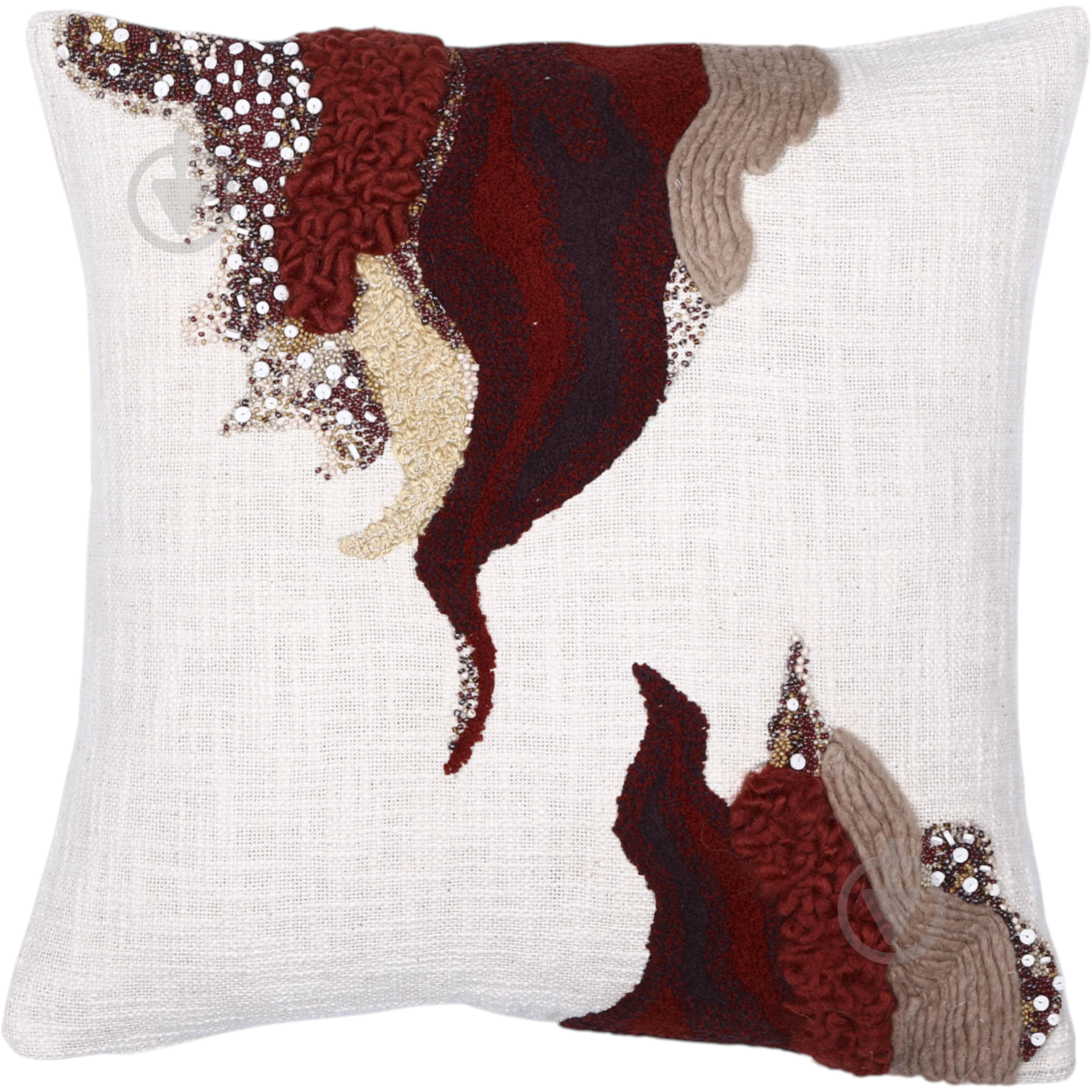 Наволочка декоративна Handloom Cotton з ручною вишивкою 30x50 см червоний PANACHE - фото 1 Наволочка декоративна Handloom Cotton з ручною вишивкою 30x50 см червоний PANACHE - фото 1