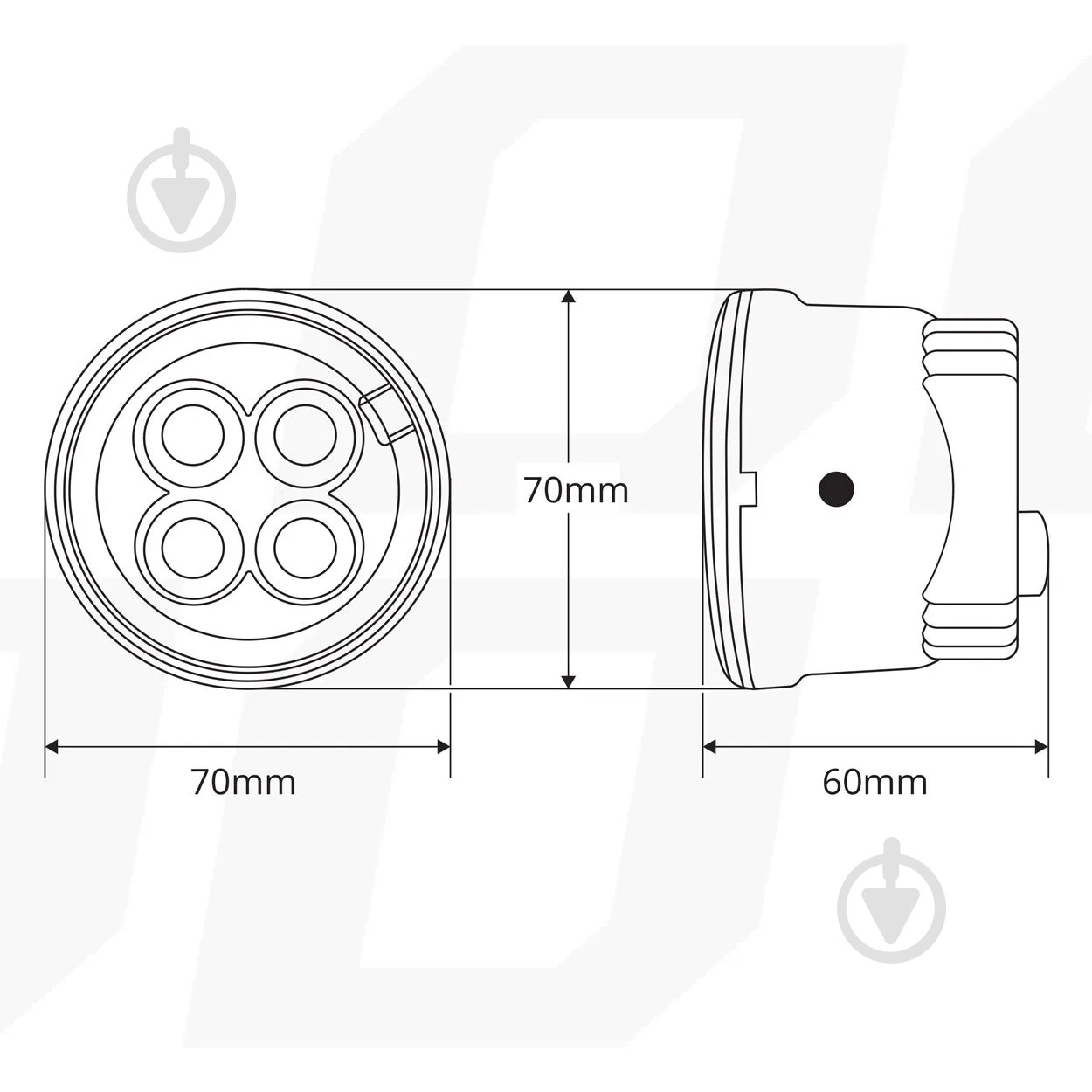 Фари додаткові AMiO 510L 12V 11.16W (01525) 12 Вт 12 В - фото 5 Фари додаткові AMiO 510L 12V 11.16W (01525) 12 Вт 12 В - фото 5