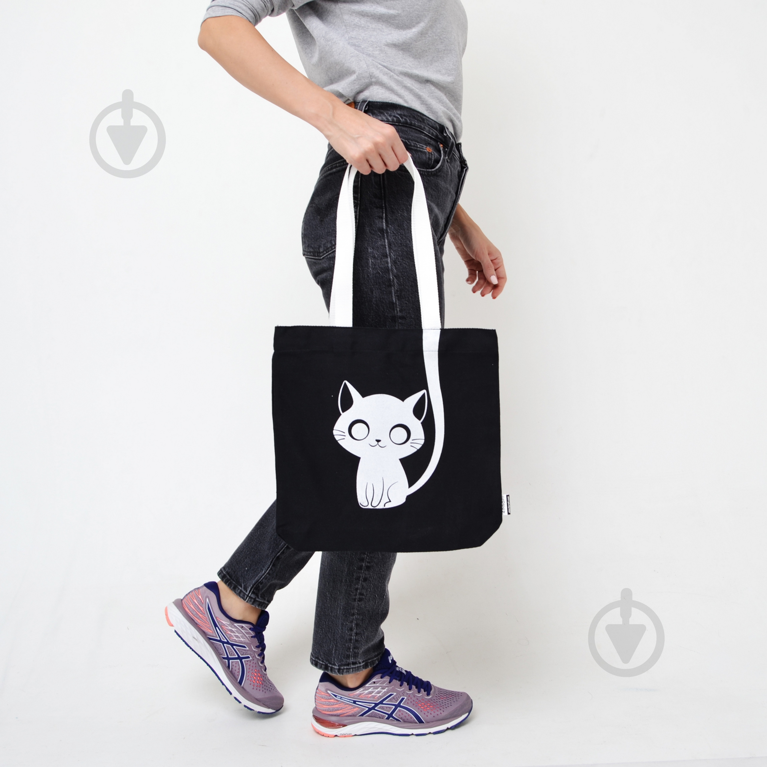 Экосумка из диагонали White Cat 33.5х34 см - фото 2