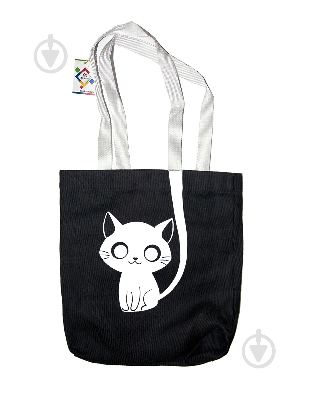 Экосумка из диагонали White Cat 33.5х34 см - фото 3