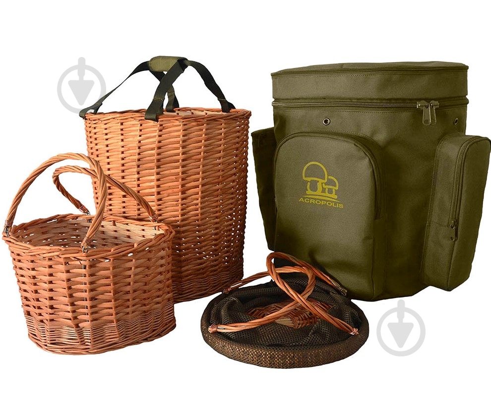 Рюкзак Акрополіс грибника с корзинами РНГ-1 30 л olive drab - фото 1