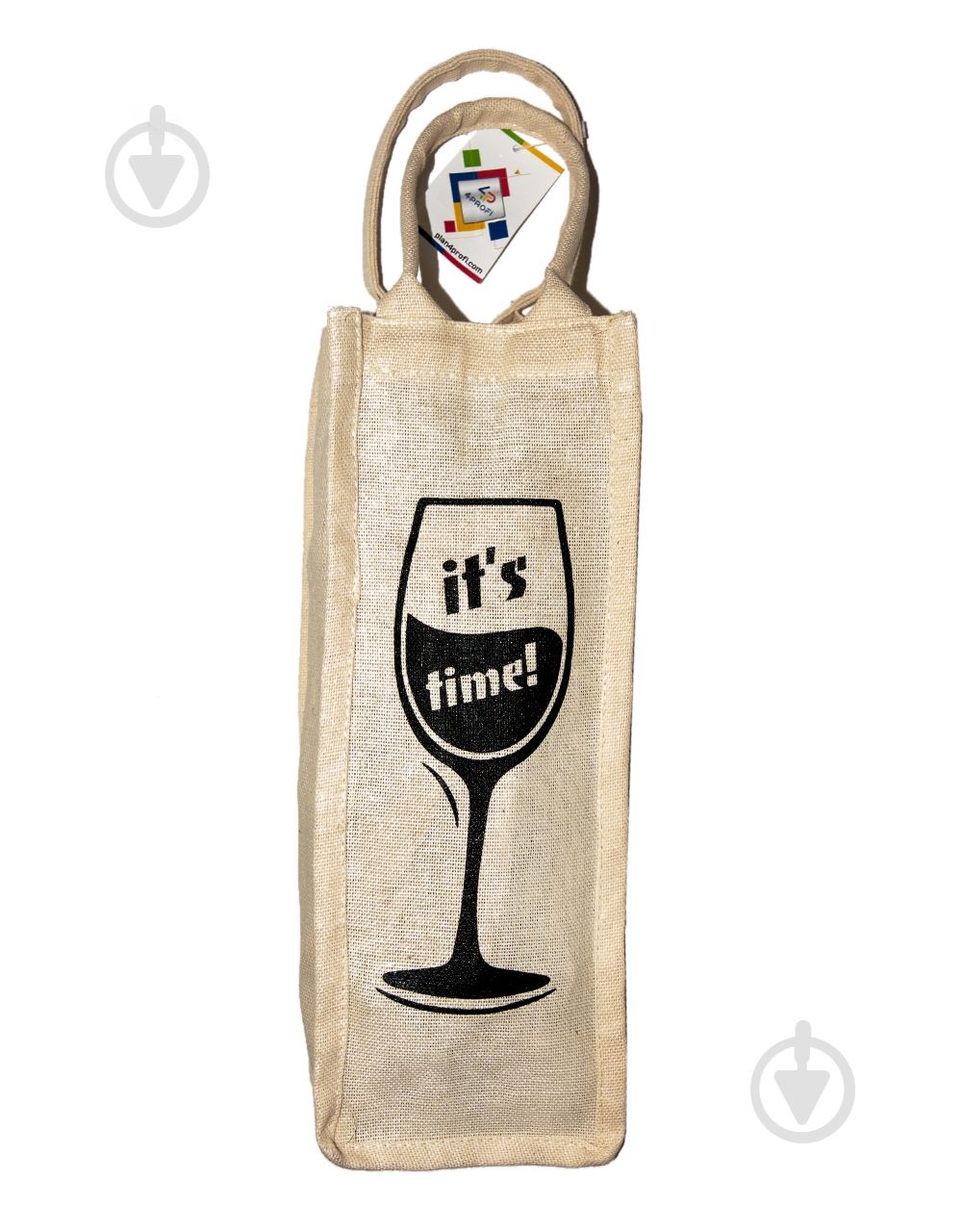 Экосумка для бутылки It's time 12х33.9 см - фото 5 Экосумка для бутылки It's time 12х33.9 см - фото 5