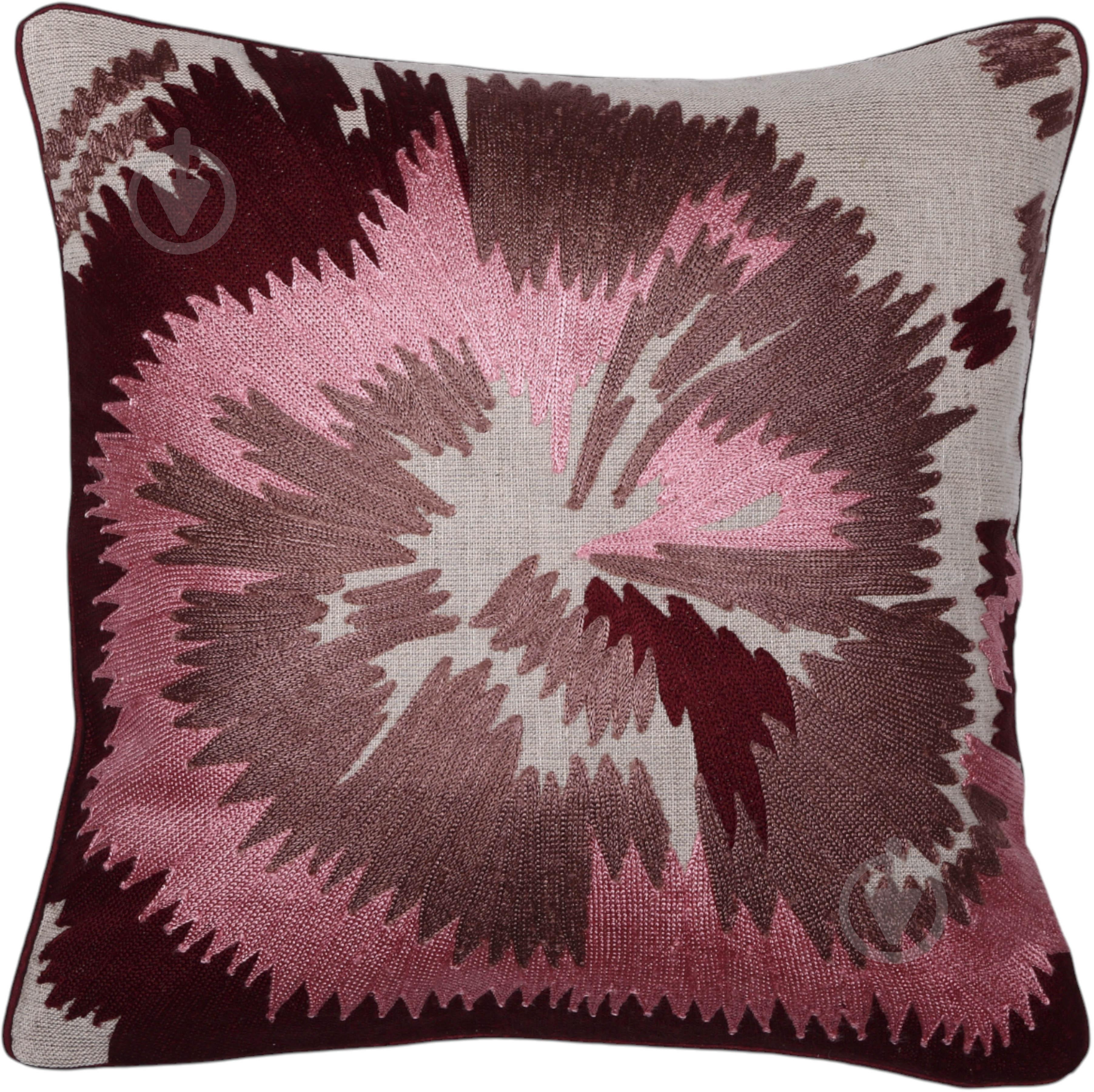 Наволочка декоративна Linen Cushion з вишивкою 45x45 см різнокольоровий PANACHE - фото 1 Наволочка декоративна Linen Cushion з вишивкою 45x45 см різнокольоровий PANACHE - фото 1