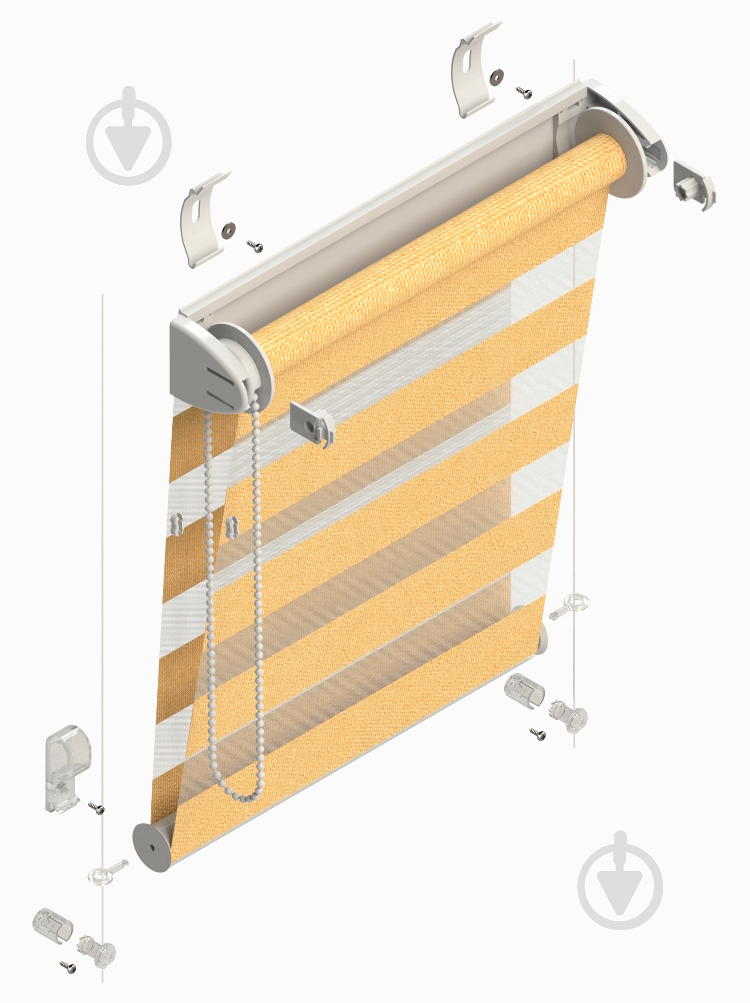 Ролета міні день-ніч Rollotex з фіксацією під нахил BH 213 сніжно-біла 46x120 см - фото 5