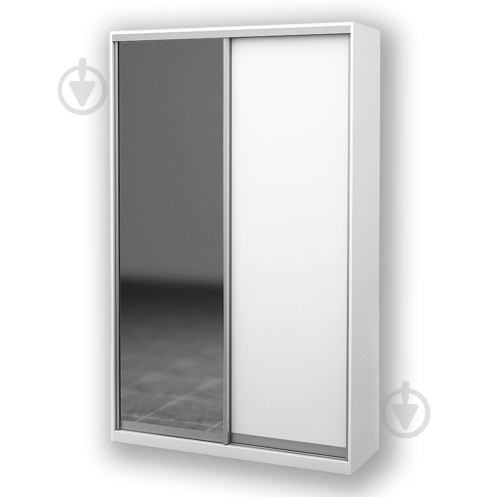 Шкаф-купе 2.62.242.60-1 ROKO 1400x600x2420 мм белый двери / ДСП/зеркало - фото 1