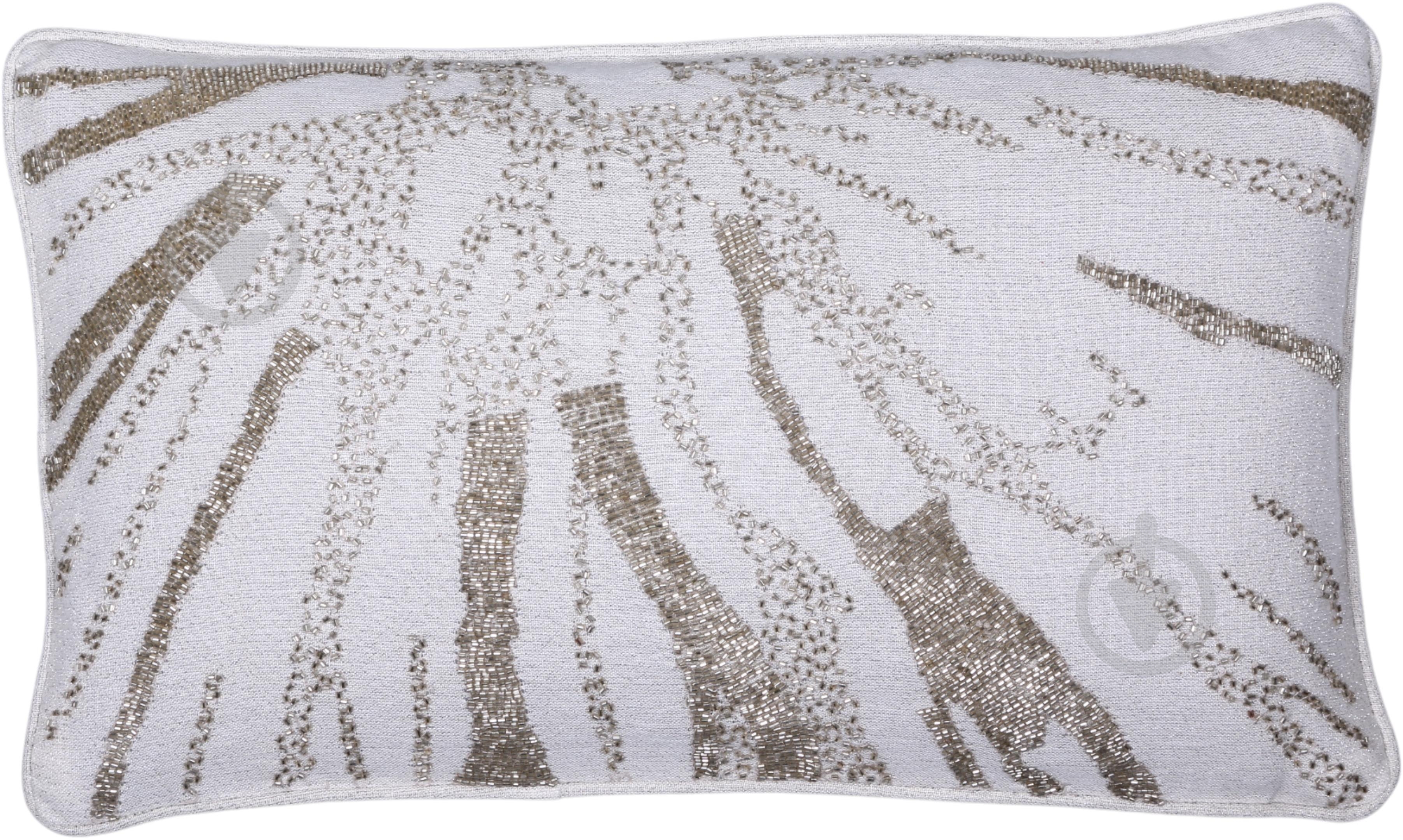 Наволочка декоративна Lurex Line з ручною вишивкою 30x50 см слонова кістка PANACHE - фото 1 Наволочка декоративна Lurex Line з ручною вишивкою 30x50 см слонова кістка PANACHE - фото 1