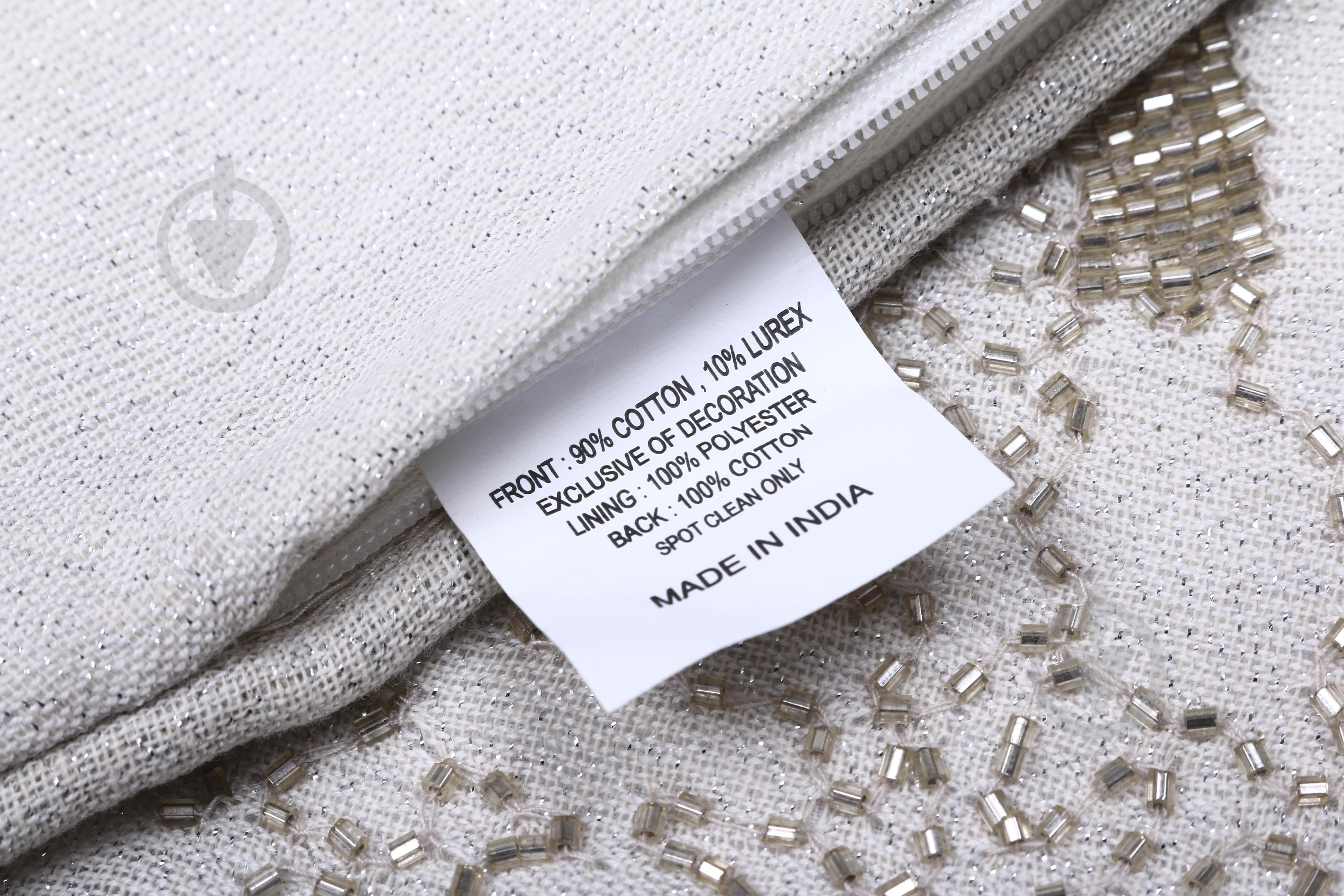 Наволочка декоративна Lurex Line з ручною вишивкою 30x50 см слонова кістка PANACHE - фото 3 Наволочка декоративна Lurex Line з ручною вишивкою 30x50 см слонова кістка PANACHE - фото 3