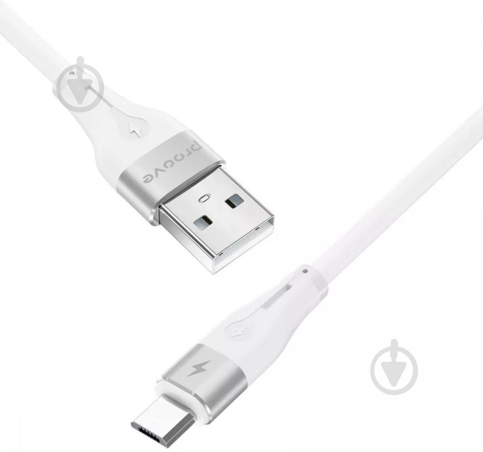 Кабель Proove Soft Silicone Micro USB 2.4A 1 м белый (CCSO20001302) - фото 2 Кабель Proove Soft Silicone Micro USB 2.4A 1 м белый (CCSO20001302) - фото 2