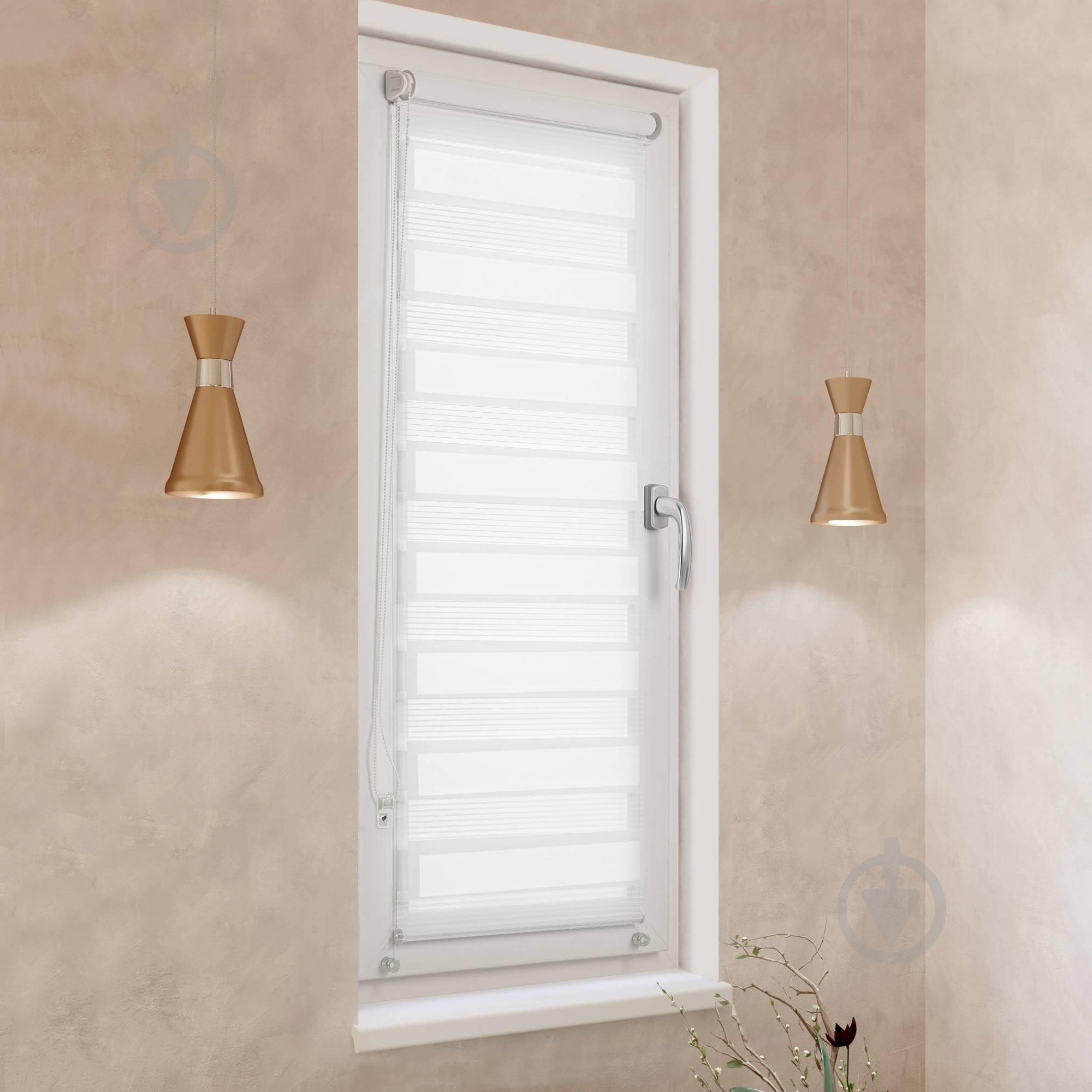 Ролета міні день-ніч Rollotex з фіксацією під нахил BH 213 сніжно-біла 48x120 см - фото 2 Ролета міні день-ніч Rollotex з фіксацією під нахил BH 213 сніжно-біла 48x120 см - фото 2