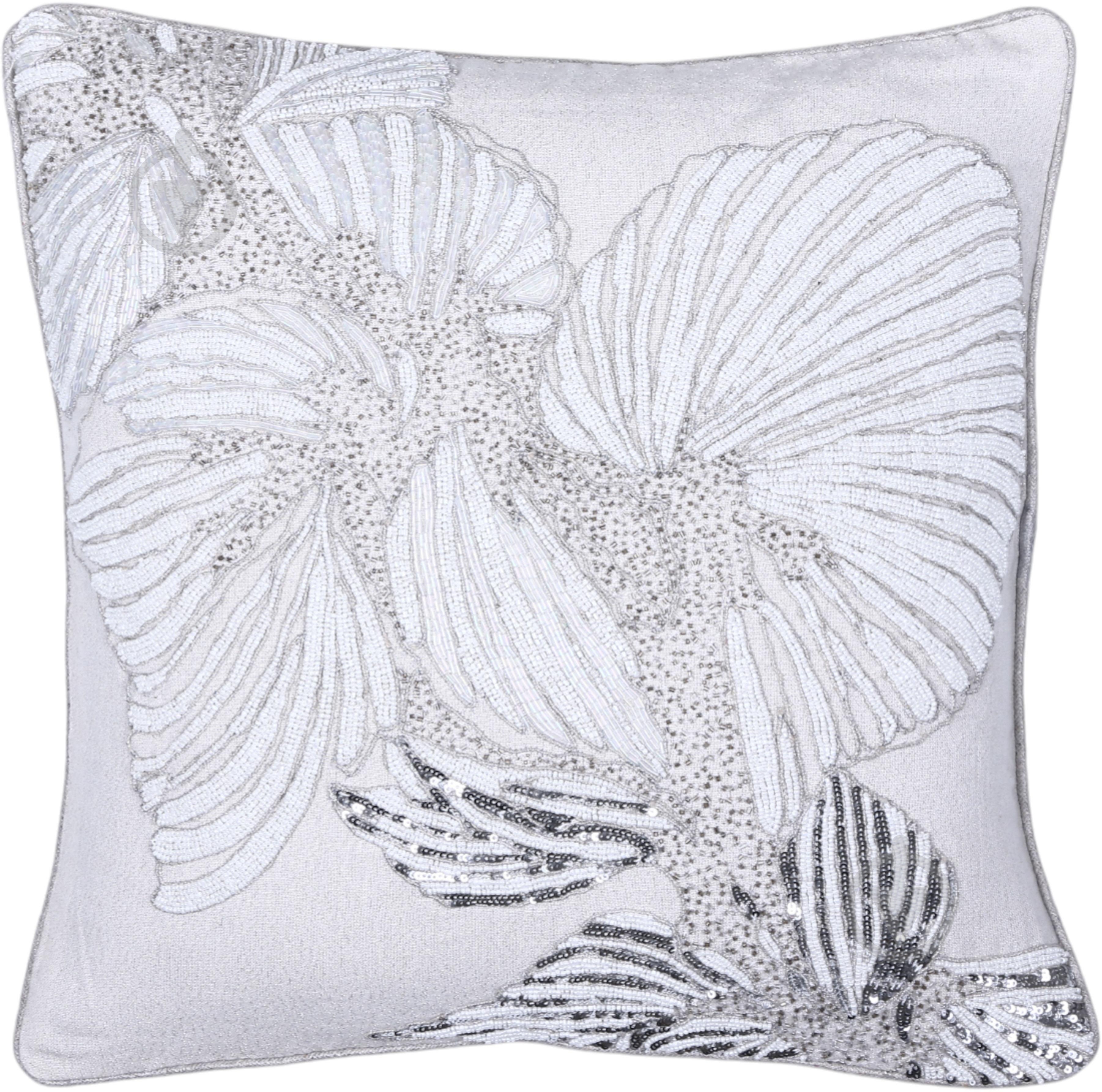 Наволочка декоративная Lurex LineLurex Line с ручной вышивкой 45x45 см серебряный PANACHE - фото 1 Наволочка декоративная Lurex LineLurex Line с ручной вышивкой 45x45 см серебряный PANACHE - фото 1