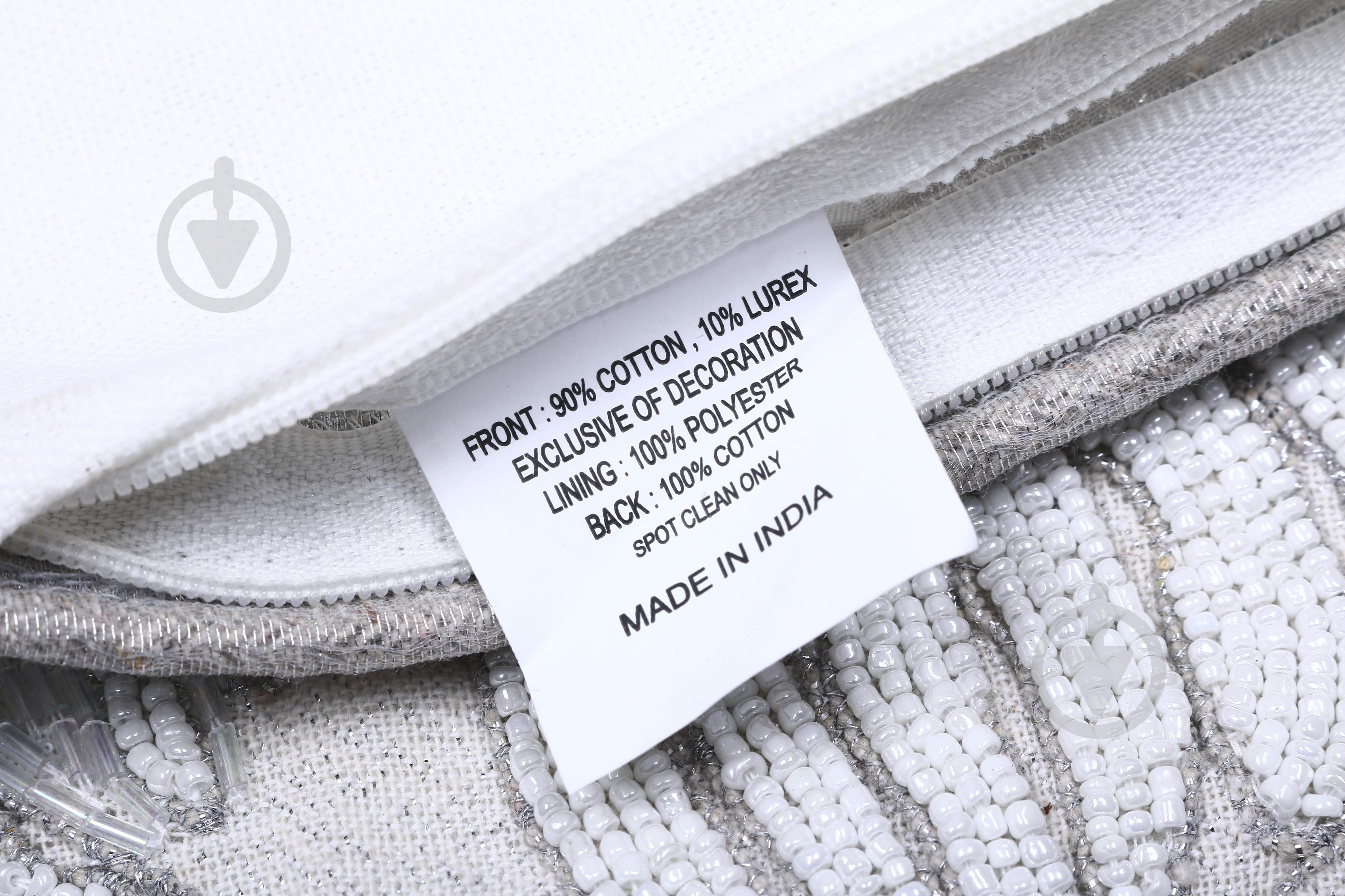 Наволочка декоративная Lurex LineLurex Line с ручной вышивкой 45x45 см серебряный PANACHE - фото 3 Наволочка декоративная Lurex LineLurex Line с ручной вышивкой 45x45 см серебряный PANACHE - фото 3