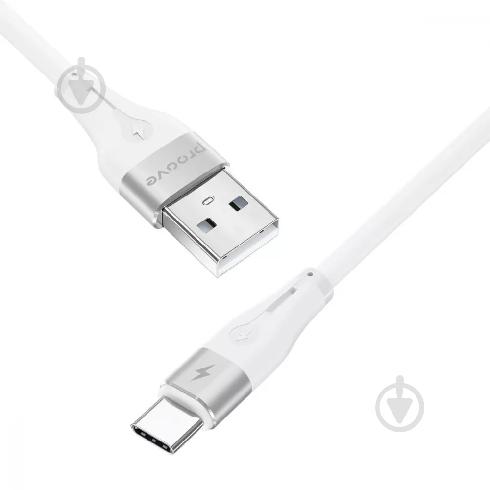 Кабель Proove Soft Silicone Type-C 2.4A 1 м белый (CCSO20001202) - фото 1