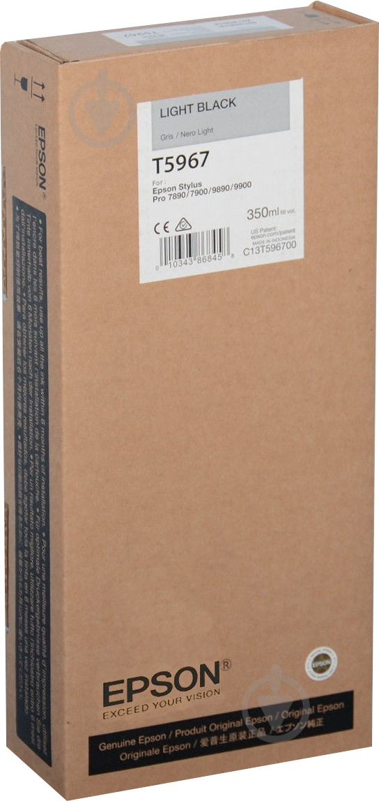 Картридж Epson  StPro 7900/9900 black light black C13T596700 - фото 1