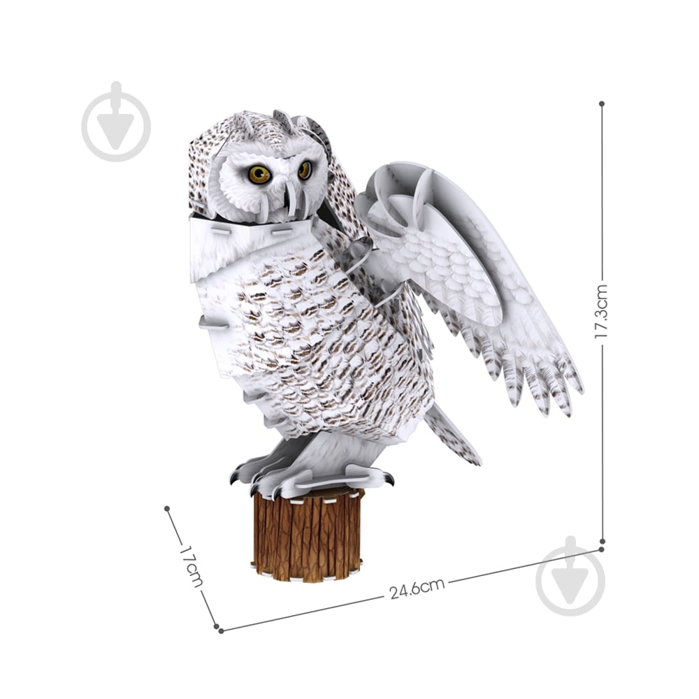 3D-пазл CubicFun Трехмерная головоломка-конструктор Исчезающие животные Снежная Сова DS1079h - фото 4 3D-пазл CubicFun Трехмерная головоломка-конструктор Исчезающие животные Снежная Сова DS1079h - фото 4