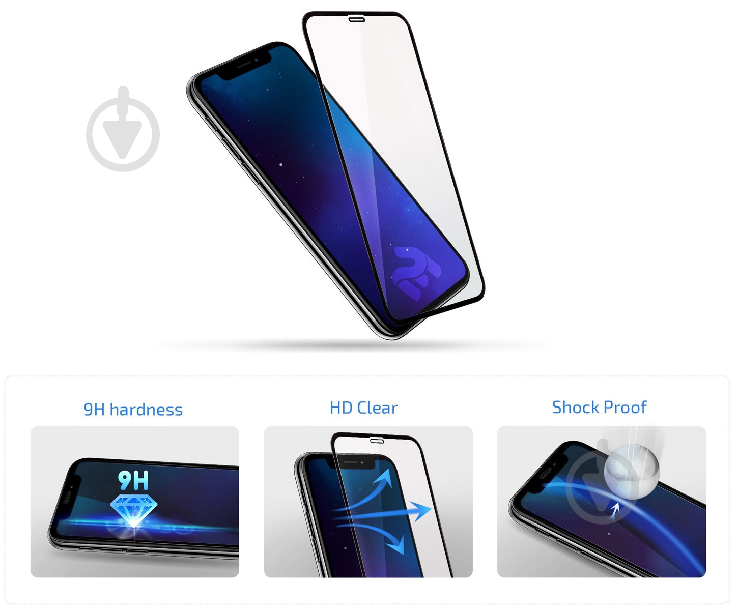 Защитное стекло 2E Xiaomi для Pocophone F1 (2E-TGMI-PF1-25D-BB) 2.5D FG black border - фото 2 Защитное стекло 2E Xiaomi для Pocophone F1 (2E-TGMI-PF1-25D-BB) 2.5D FG black border - фото 2