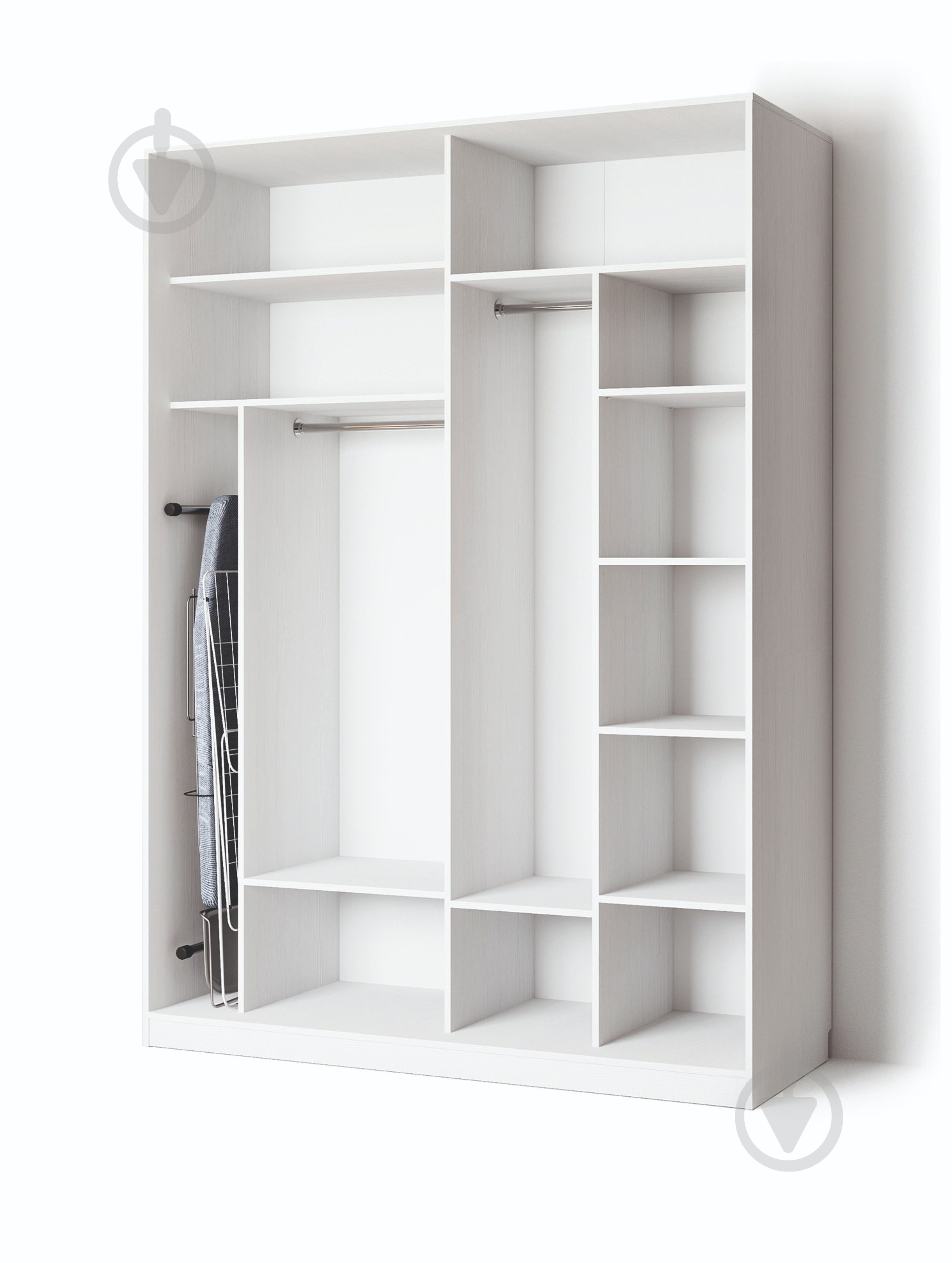 Шафа-купе COMFORT Берегиня ДСП 1600x600x2250 мм білий двері ДСП/дзеркало - фото 3