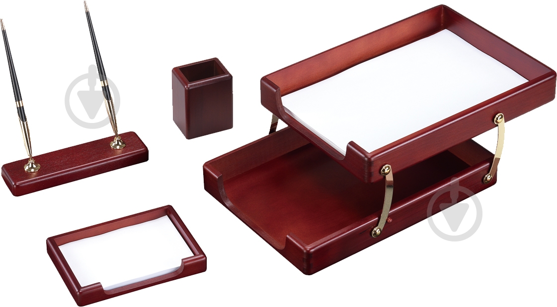 Набор настольный деревянный O36425 4 предмета - фото 1