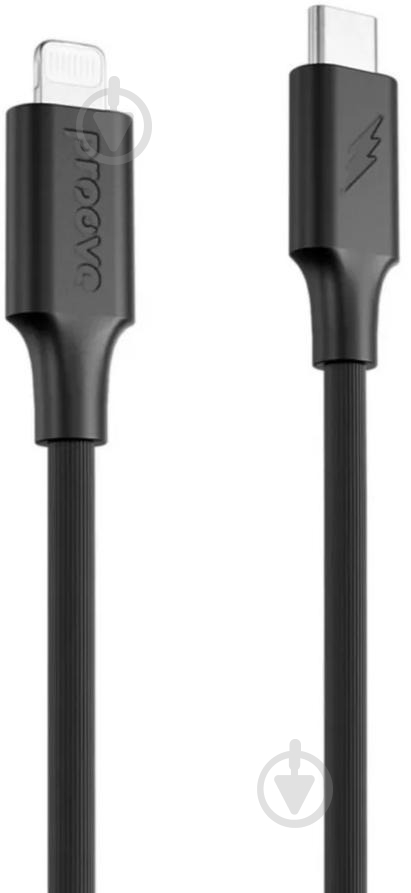 Кабель Proove Striped Silicone Type-C - Lightning 1 м чорний (CCSS00002101) - фото 1 Кабель Proove Striped Silicone Type-C - Lightning 1 м чорний (CCSS00002101) - фото 1