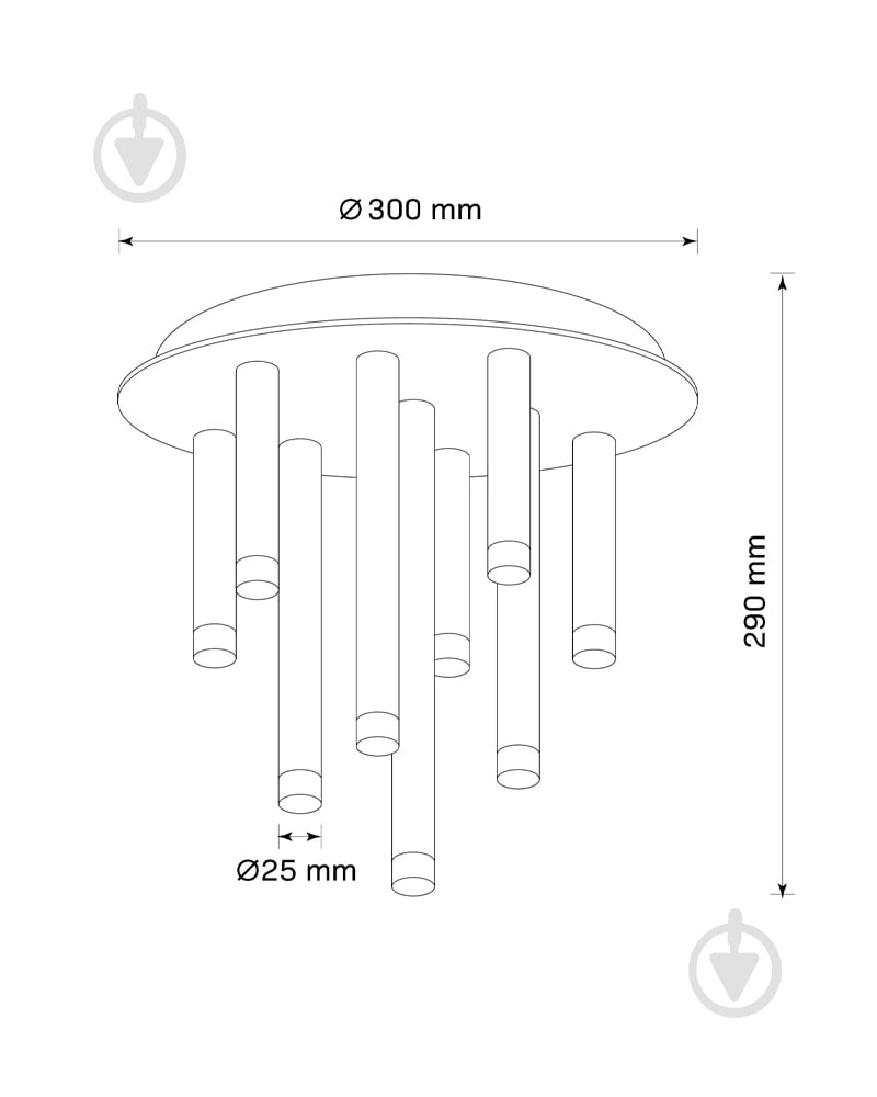 Люстра потолочная Goldlux Glam 9x8 Вт G9 черный 326638 - фото 4