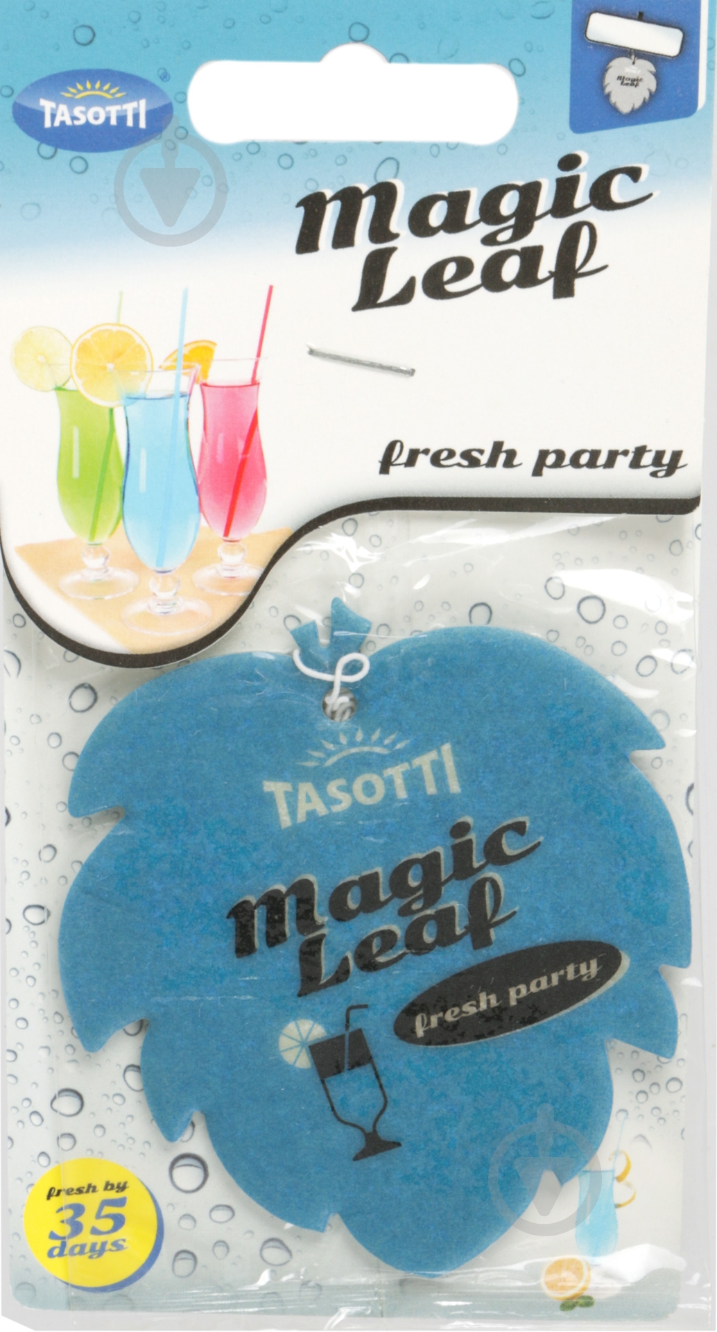 Ароматизатор подвесной  Tasotti Magic Leaf свежесть вечиринки - фото 1