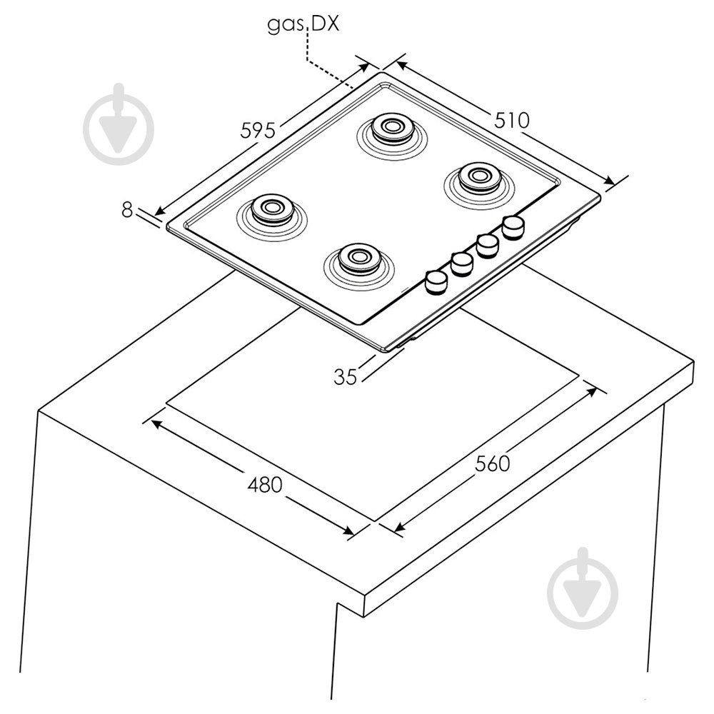 Варочная поверхность газовая Candy CHG6BRBB - фото 2