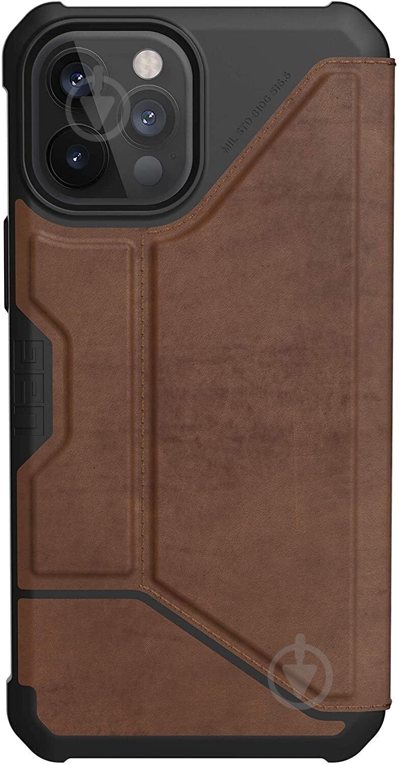 Чохол UAG Metropolis Leather Brown 112366118380 для Apple iPhone 12 Pro Max - фото 1