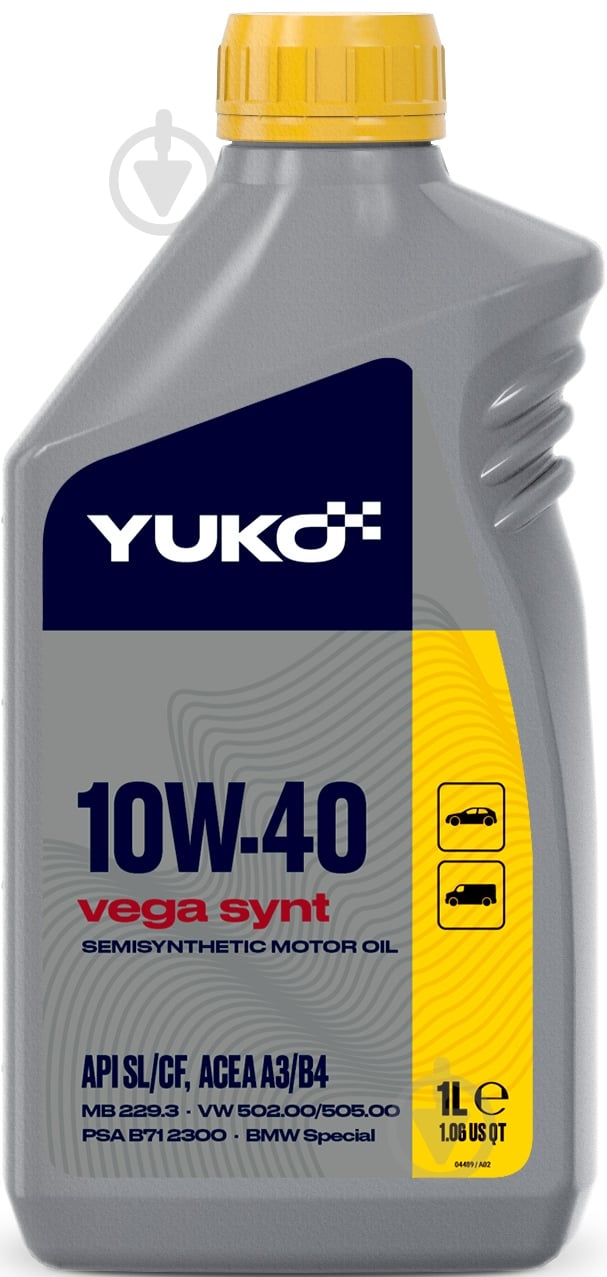 Моторное масло полусинтетическое YUKO Vega Synt 10W-40 1 л - фото 1