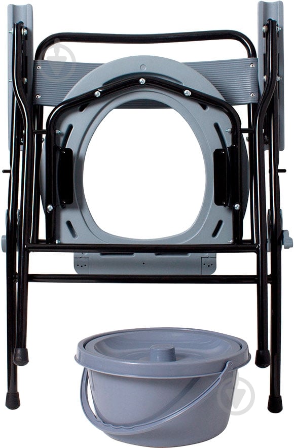 Стілець-туалет з санітарним оснащенням, нерегульоване за висотою, складне Ridni Care RD-CARE-T01 (KJT710B) - фото 2 Стілець-туалет з санітарним оснащенням, нерегульоване за висотою, складне Ridni Care RD-CARE-T01 (KJT710B) - фото 2