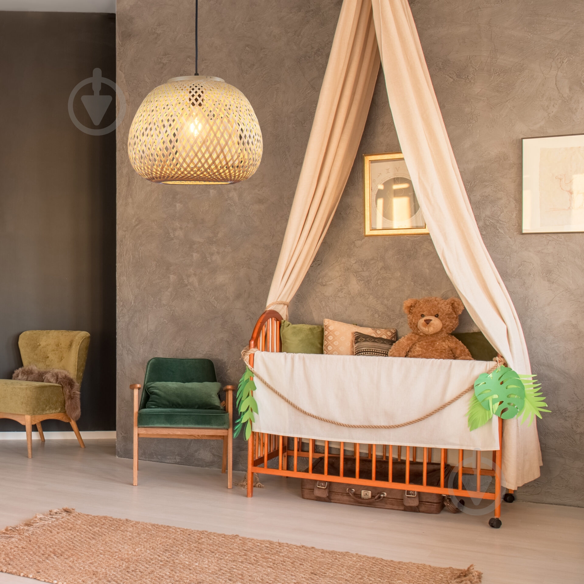 Светильник подвесной Goldlux Zanzibar 2x20 Вт /E27 бежевый 329196 - фото 2