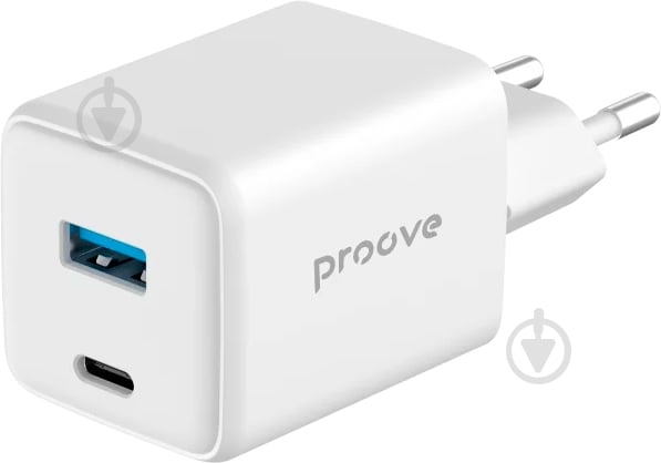 Сетевое зарядное устройство Proove Pocket GaN Plus 25W (Type-C + USB) (WCPG25111202) white - фото 2