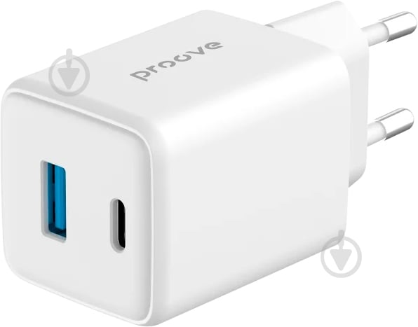 Сетевое зарядное устройство Proove Pocket GaN Plus 25W (Type-C + USB) (WCPG25111202) white - фото 3
